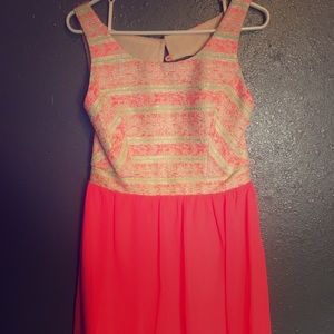 Short, open back dress